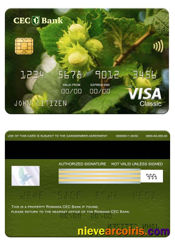 Romania CEC Bank visa classic card